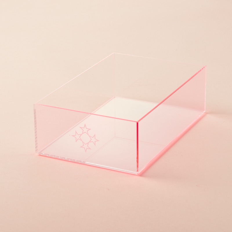 OJAGASTAR　Stacking acrylic boxNEPK(ネオンピンク)